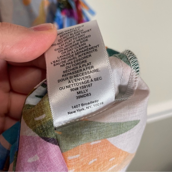 Milly Cabana Delilah Under The Sea Dress Rainbow Multi Cotton XS - Picture 10 of 10